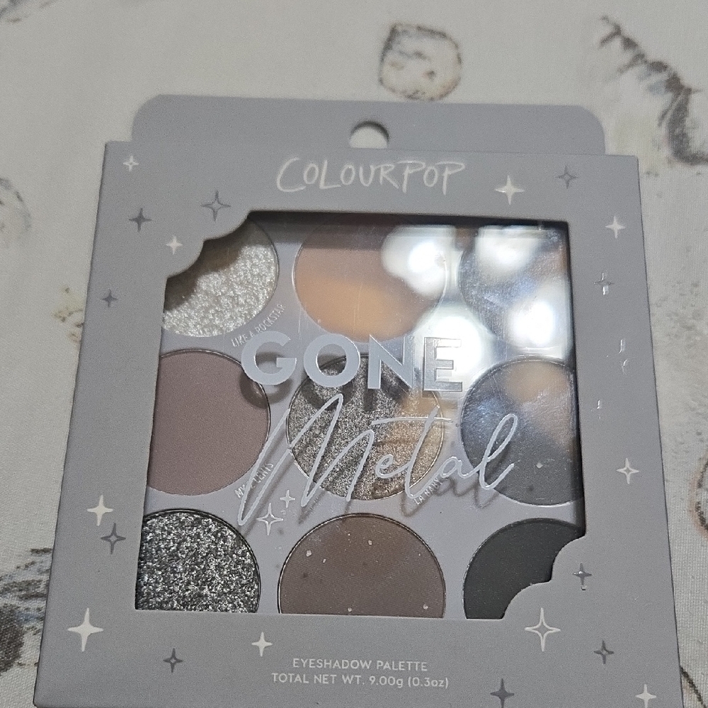 ColourPop Gone Metal Eyeshadow Palette - Silver, Black, Cream